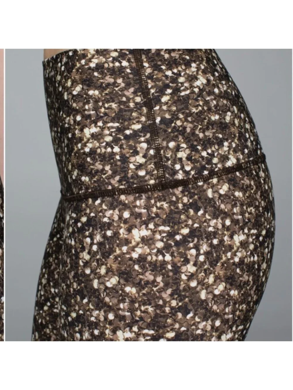 Lululemon Shine Tight (Roll Down) Shimmy Shimmer Multi like new